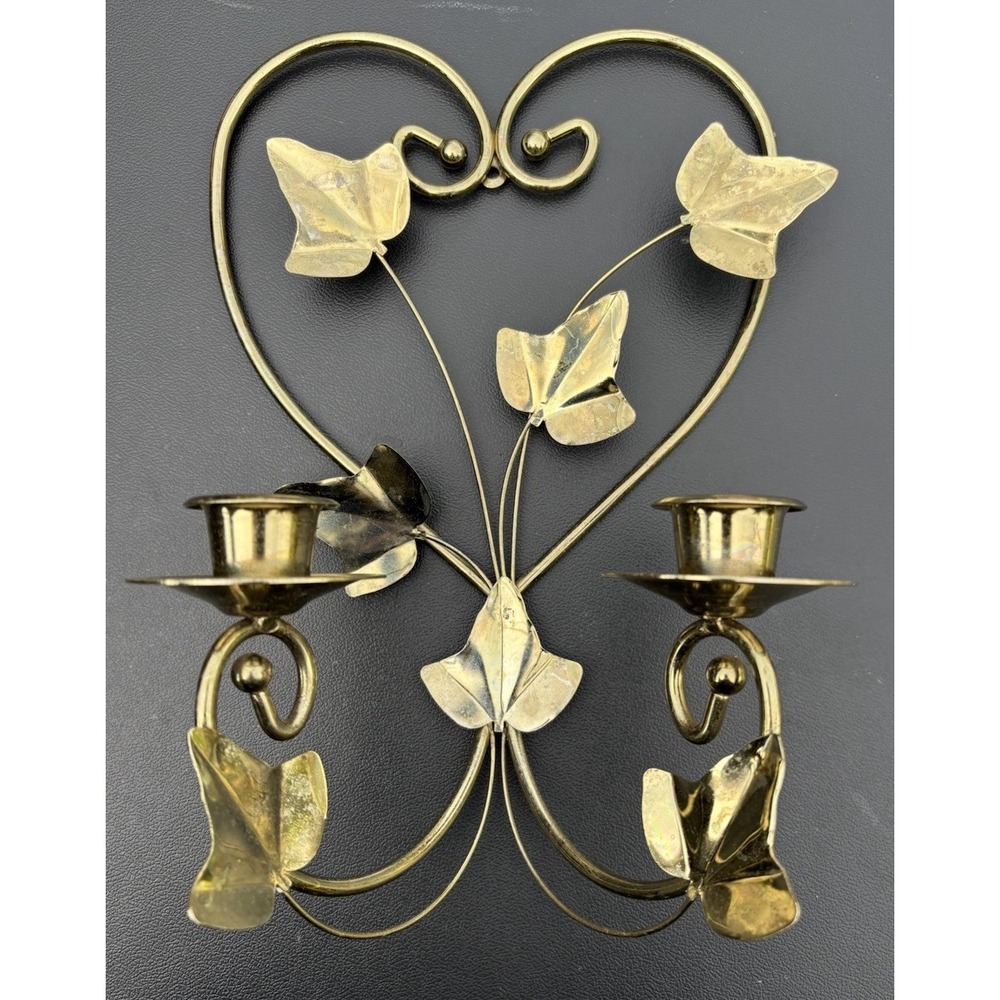 Home Interiors Heart Metal Candle Sconce Wall decor Cottagecore Vintage